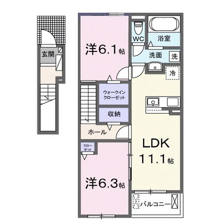 ルーベル宇多津III　Ａの物件間取画像